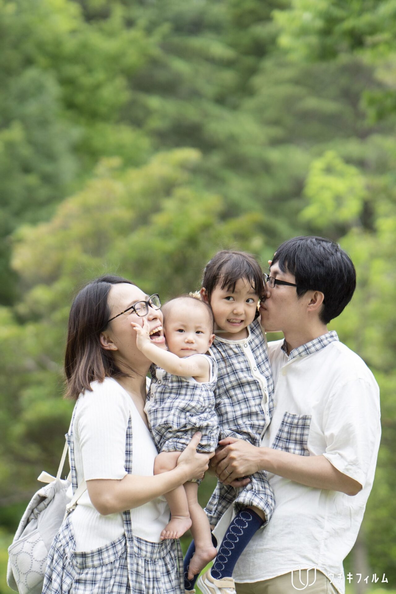 生田緑地での家族写真撮影