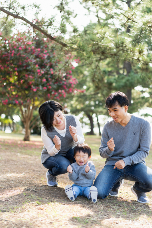 葛西臨海公園での家族写真撮影