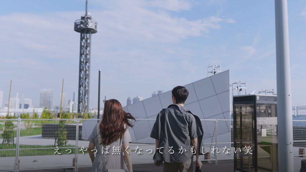 晴海埠頭公園でのプロフィールムービーの撮影