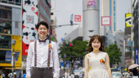 渋谷スクランブル交差点でのロケーション撮影