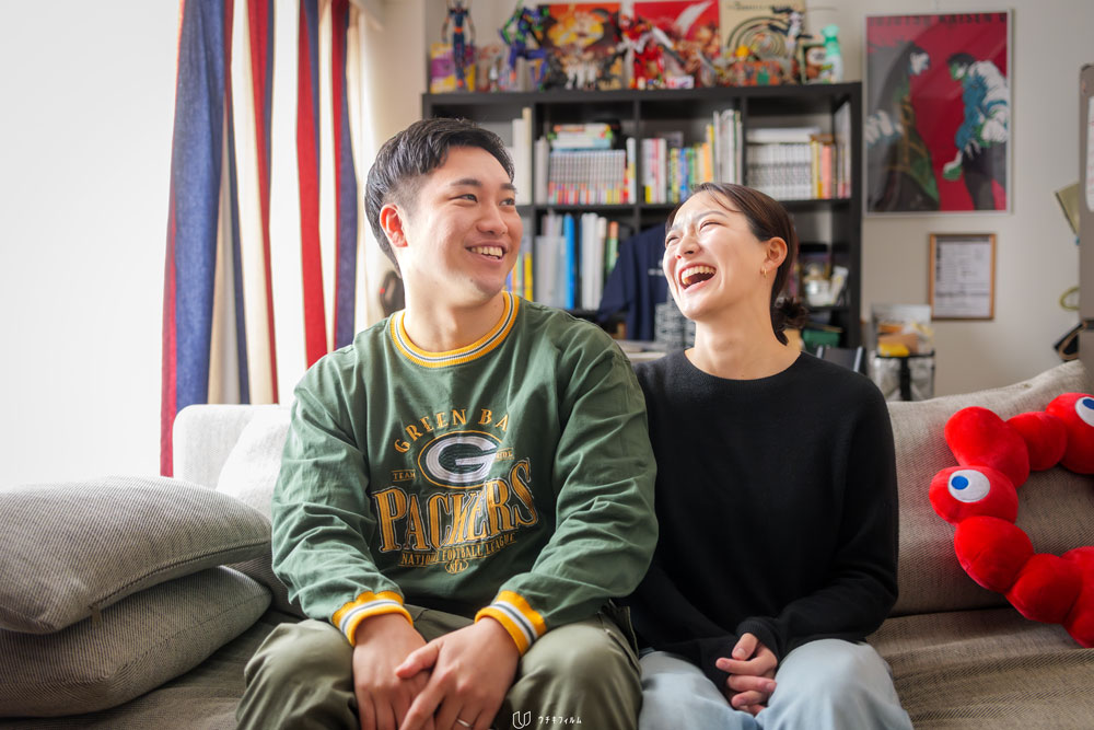 ご自宅でのカップルフォト