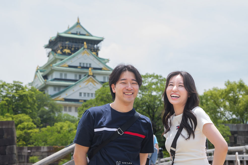 大阪城公園でのカップルフォト