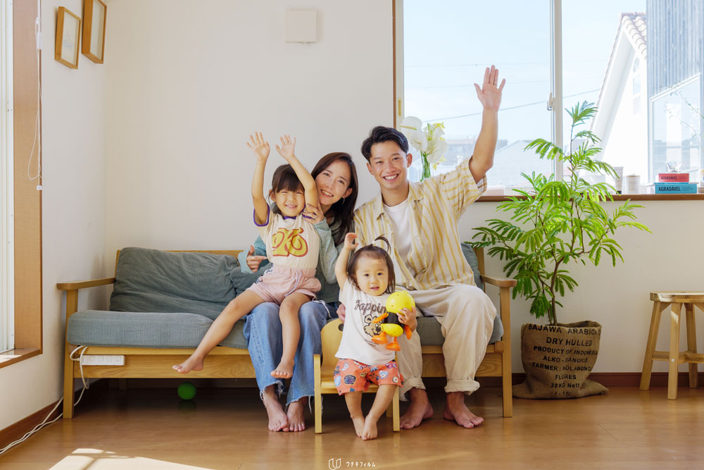 ご自宅での家族写真