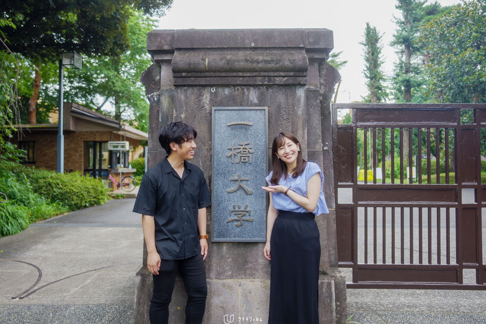 一橋大学でのウェディングロケーション撮影