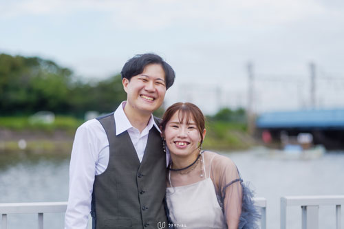 鶴見川でのロケーションフォト